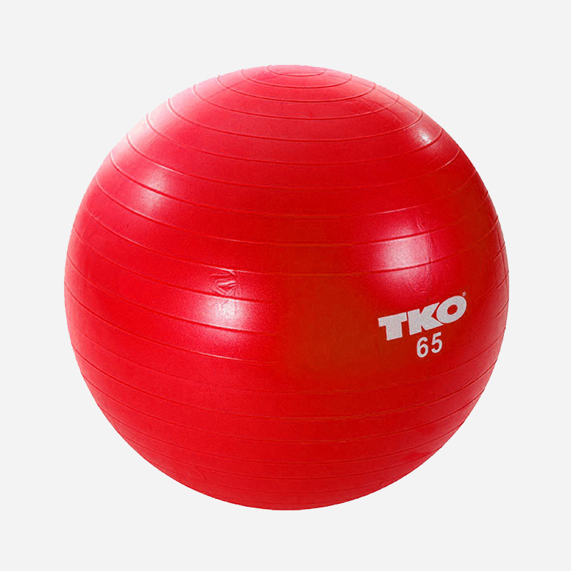 TKO 65 cm. Fitness Ball, Red, Chart & Pump